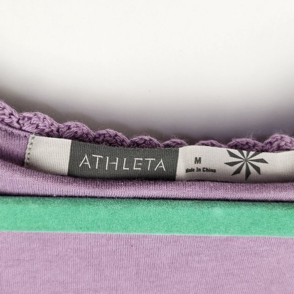 Athleta Purple Kirra Crochet Sleeveless Midi Dress sz M - Picture 5 of 7